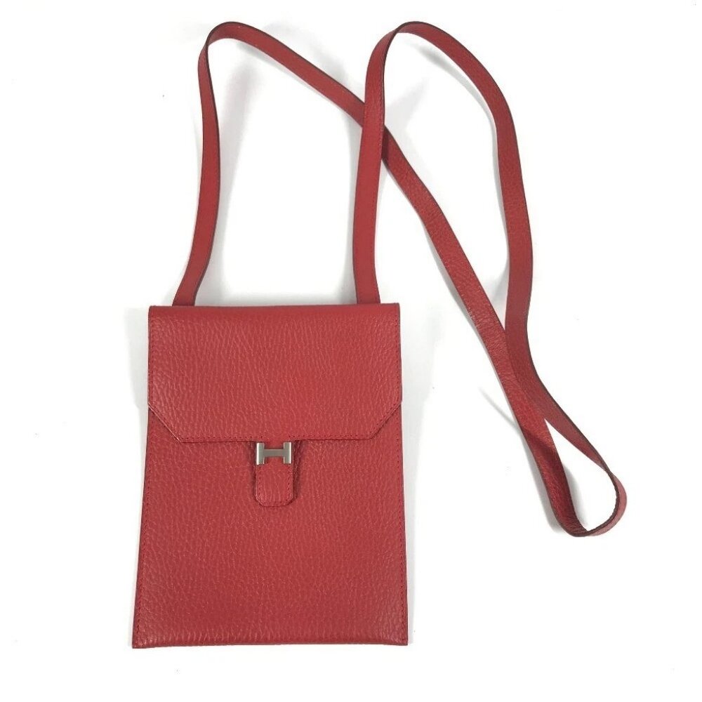 HERMES H logo Amery Pochette Crossbody Flap Bag Shoulder Bag